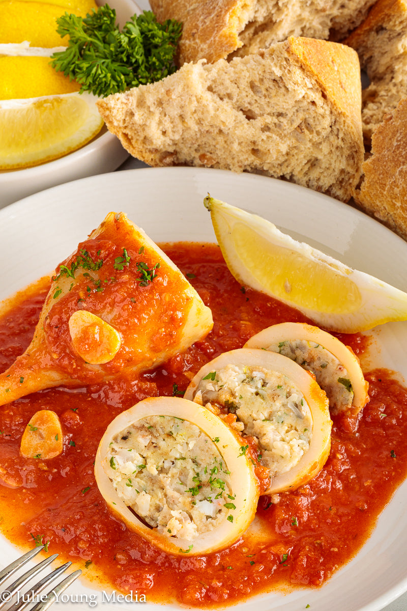 Shrimp Stuffed Squid