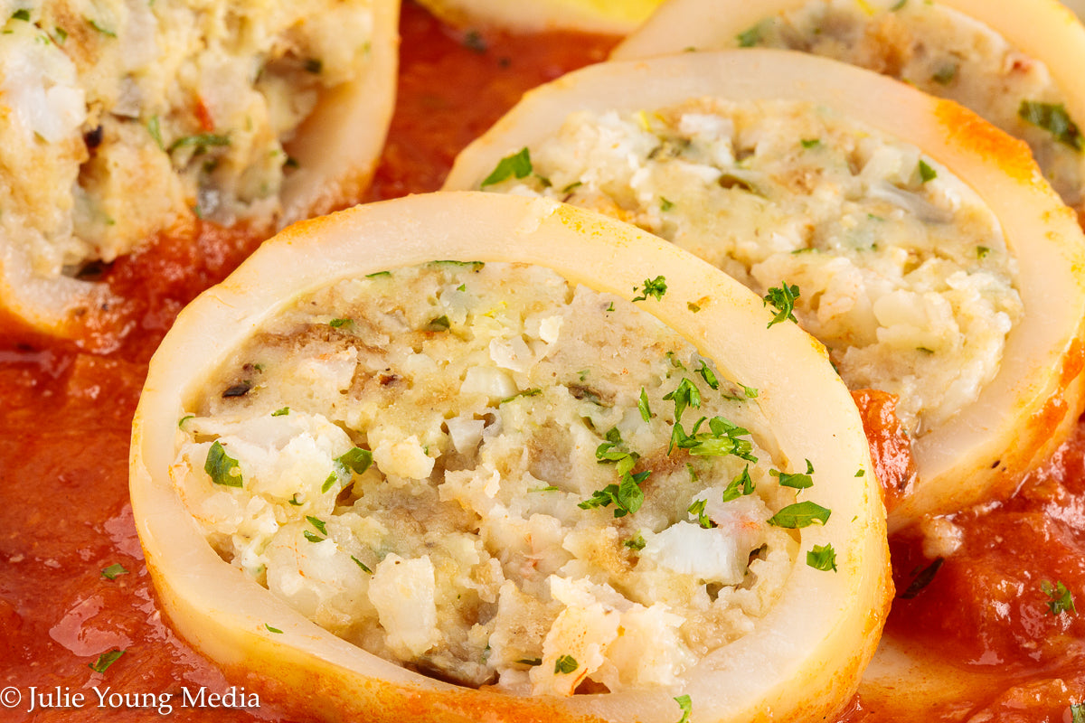Shrimp Stuffed Squid