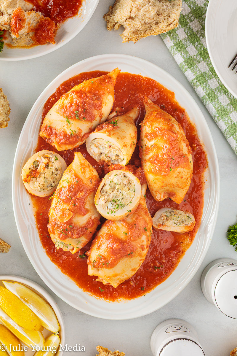 Shrimp Stuffed Squid