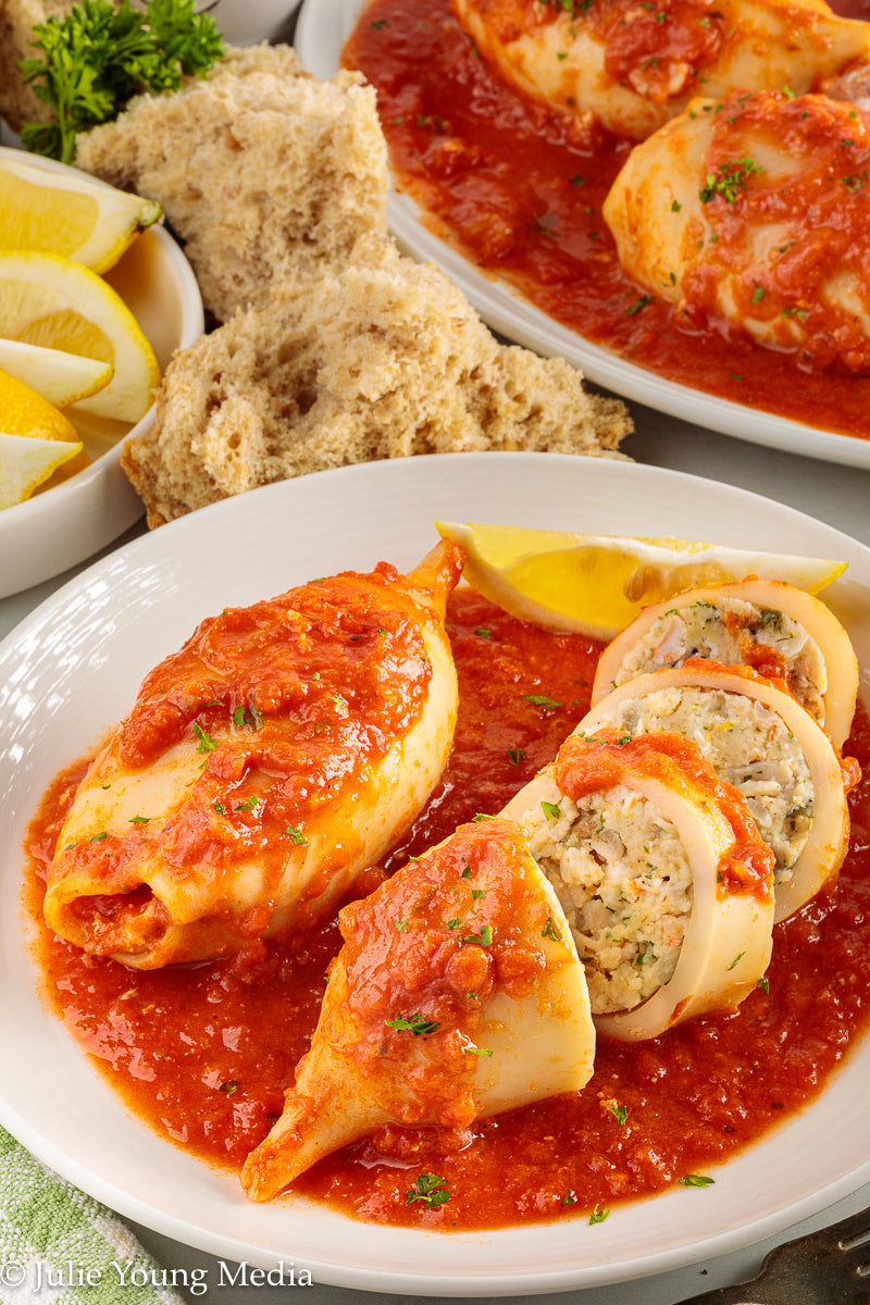 Shrimp Stuffed Squid