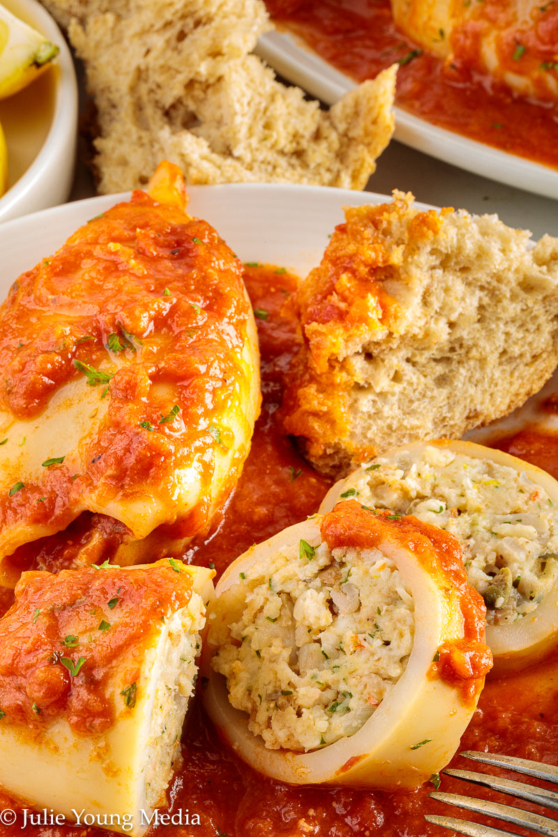 Shrimp Stuffed Squid