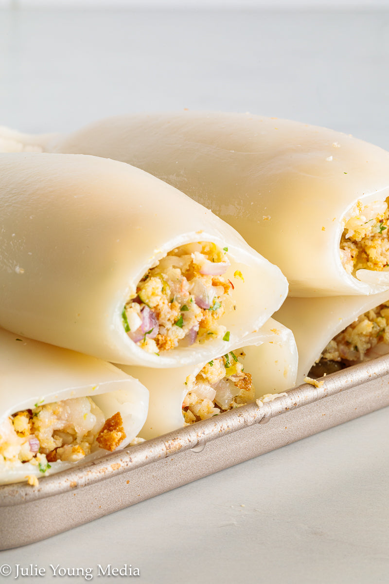 Shrimp Stuffed Squid