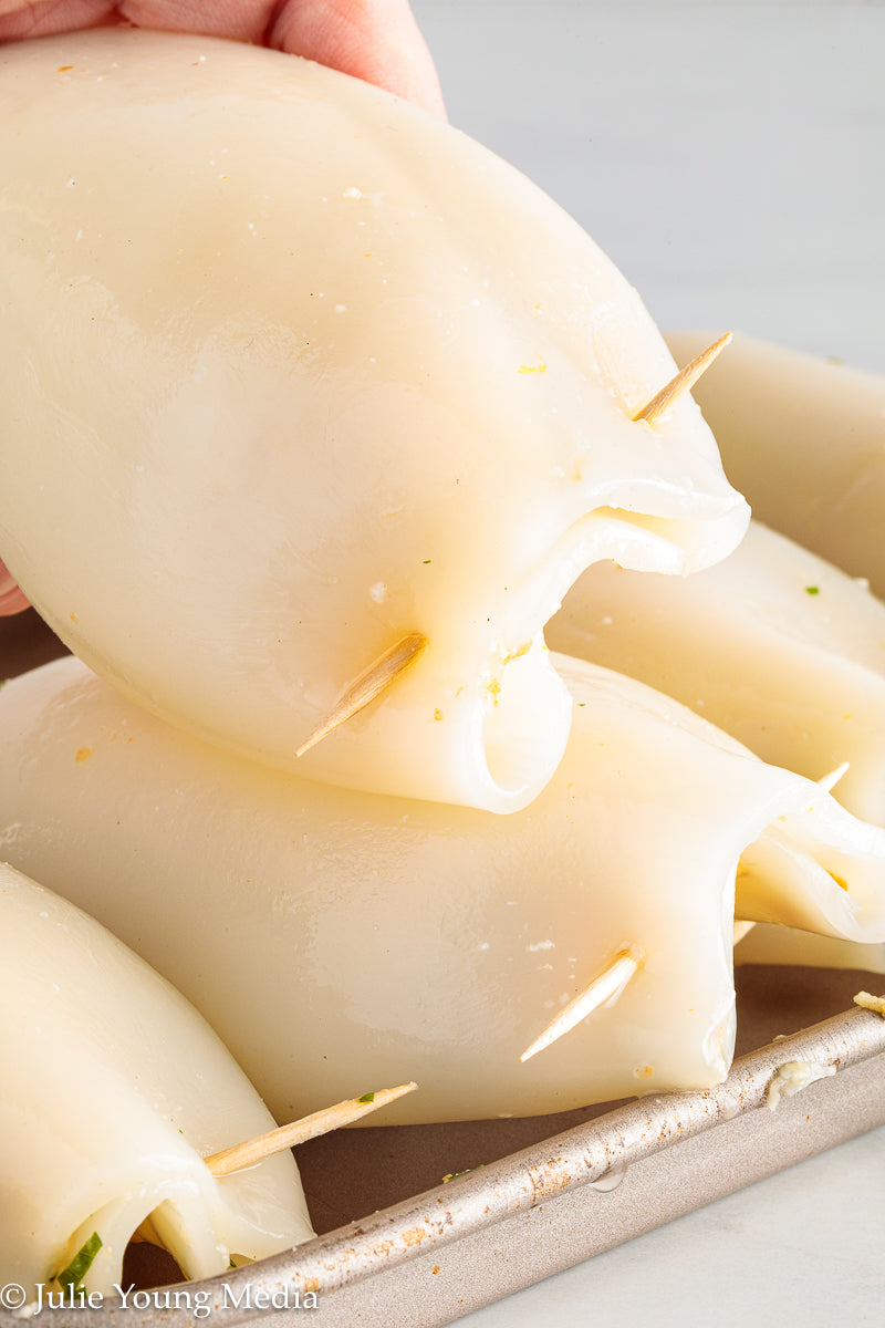 Shrimp Stuffed Squid