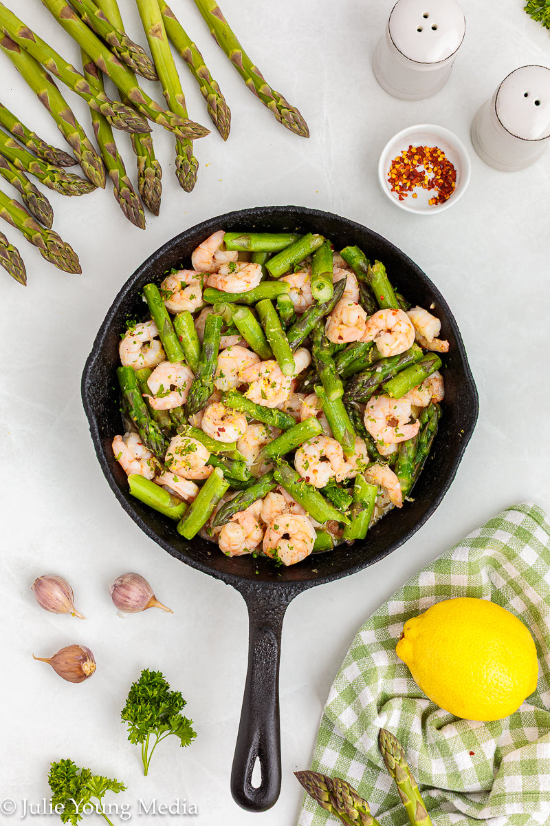 Shrimp and Asparagus Skillet