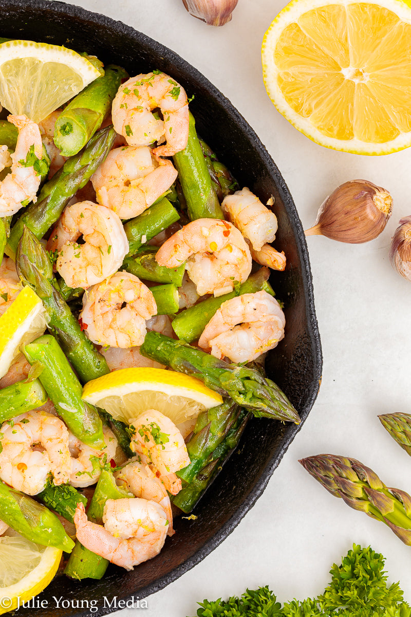 Shrimp and Asparagus Skillet