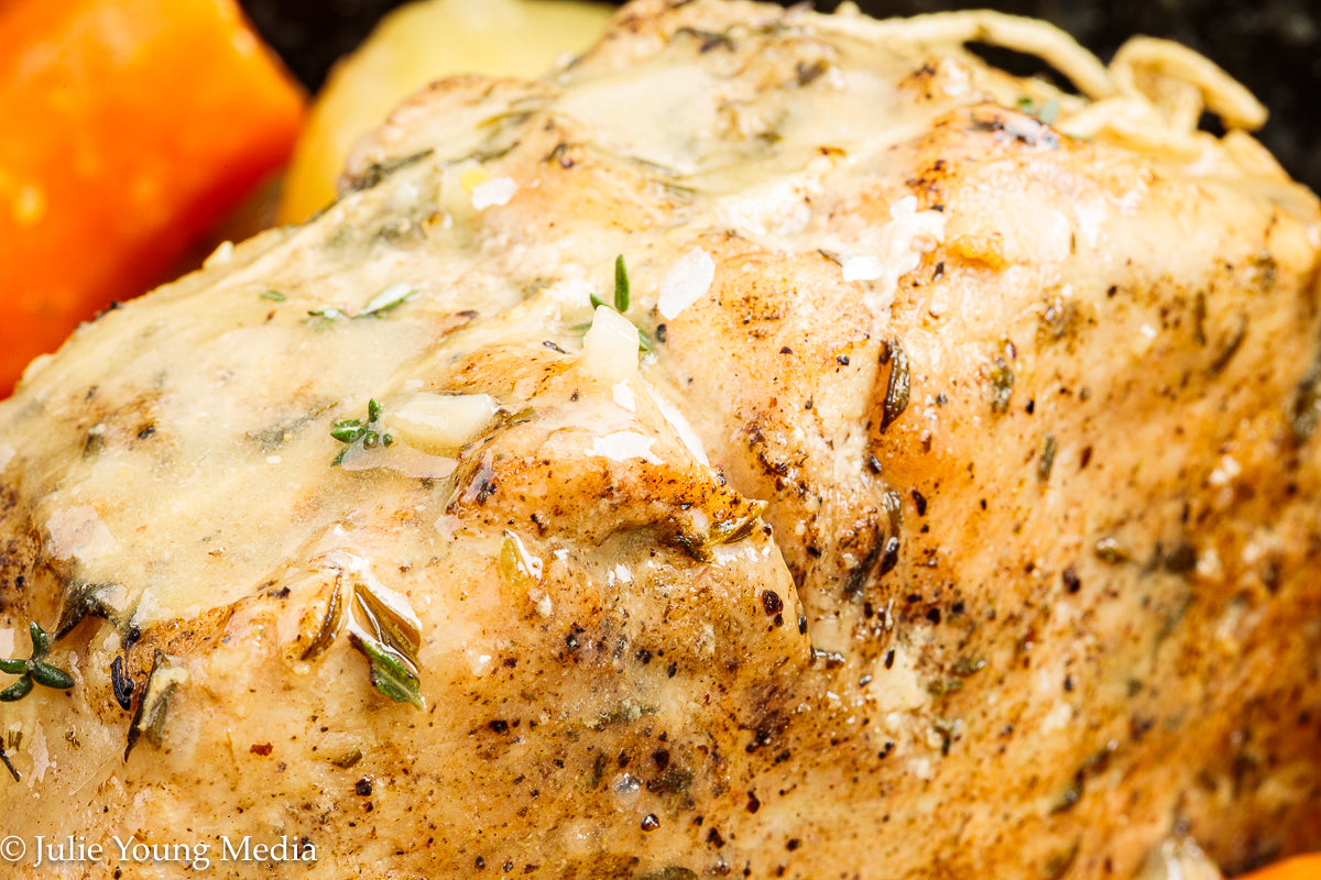 Slow Cooker Pork Loin with Apple Cider and Onion Gravy