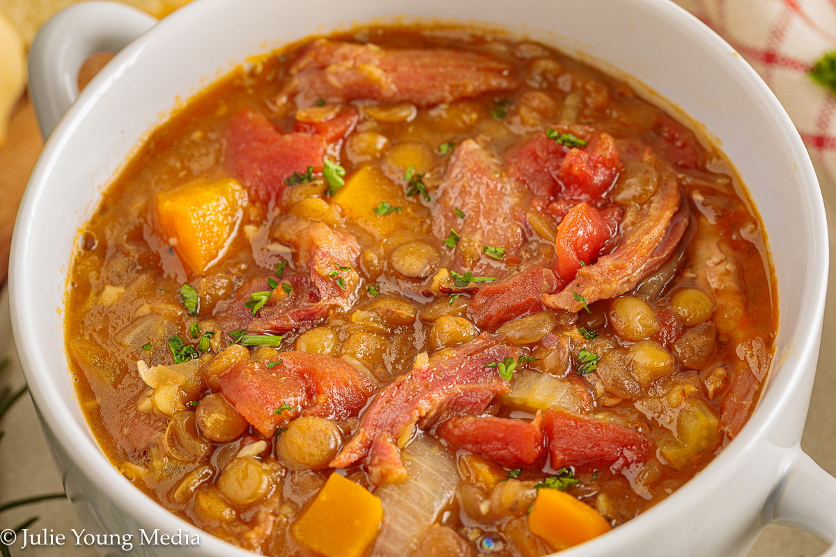 Smoked Ham and Lentil Soup (Instant Pot)