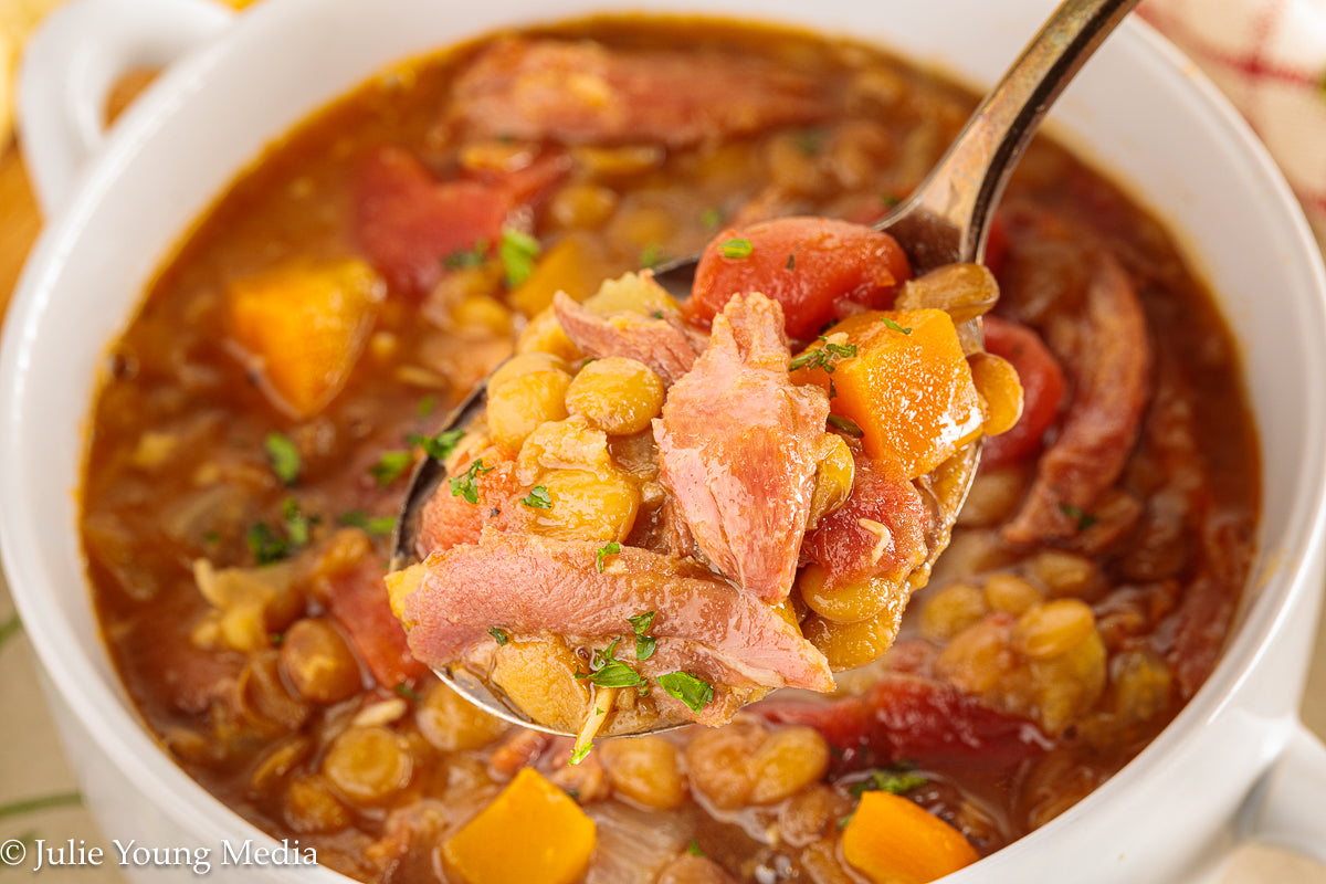 Smoked Ham and Lentil Soup (Instant Pot)