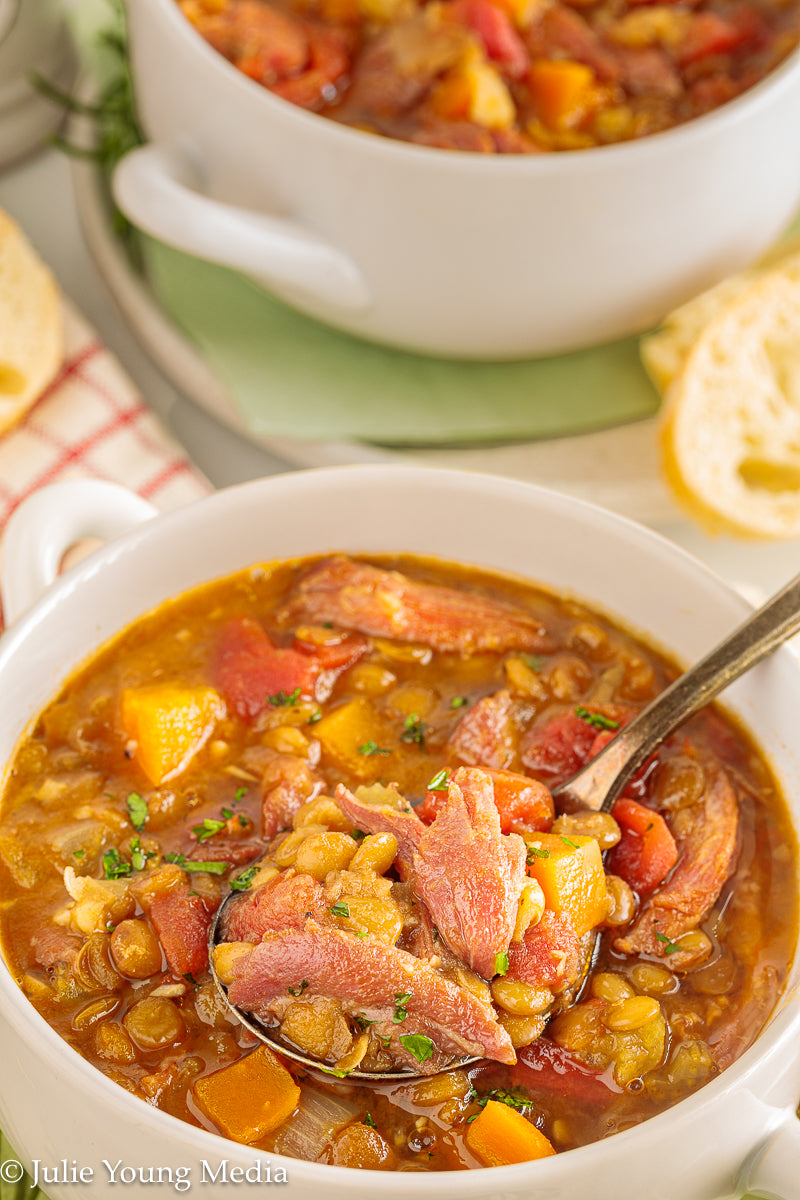 Smoked Ham and Lentil Soup (Instant Pot)