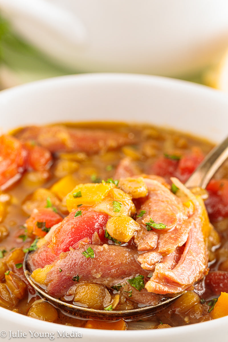 Smoked Ham and Lentil Soup (Instant Pot)