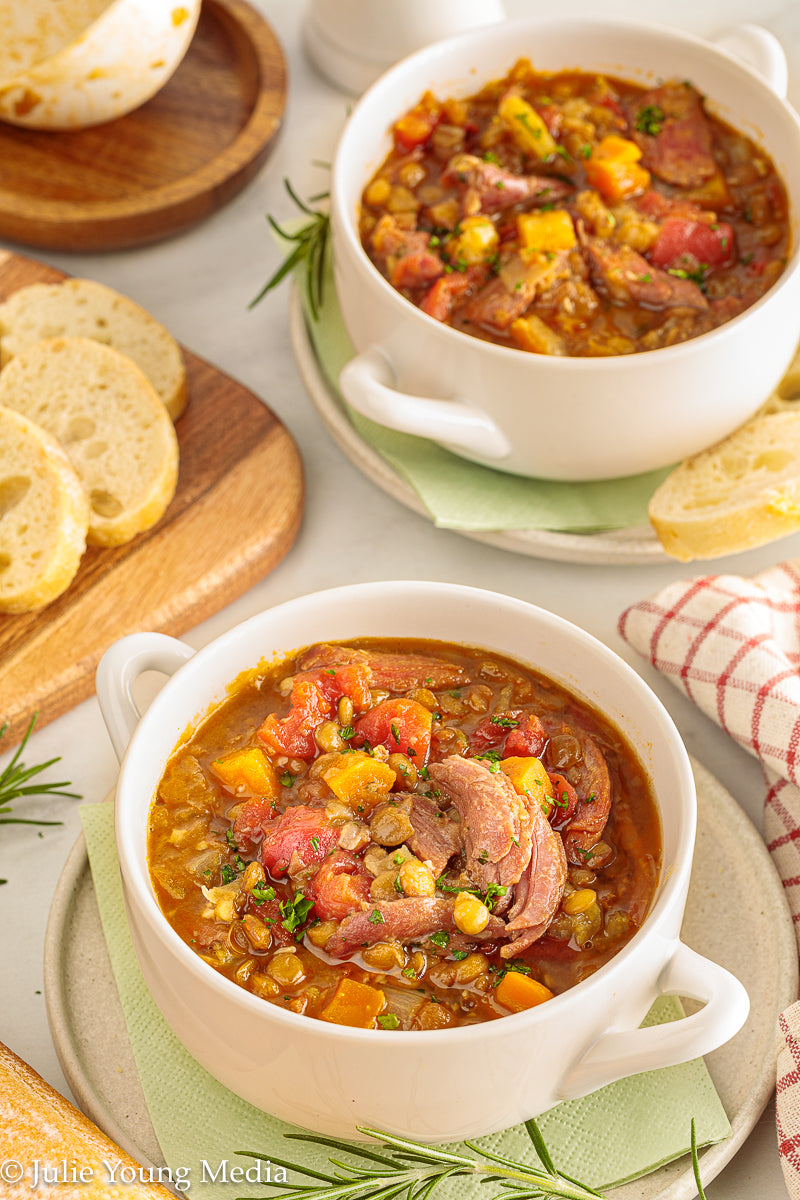 Smoked Ham and Lentil Soup (Instant Pot)