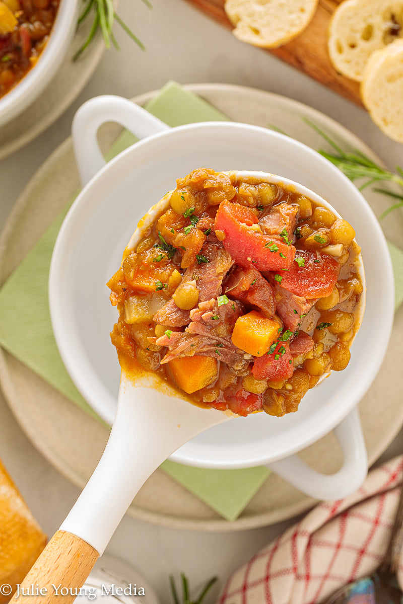 Smoked Ham and Lentil Soup (Instant Pot)