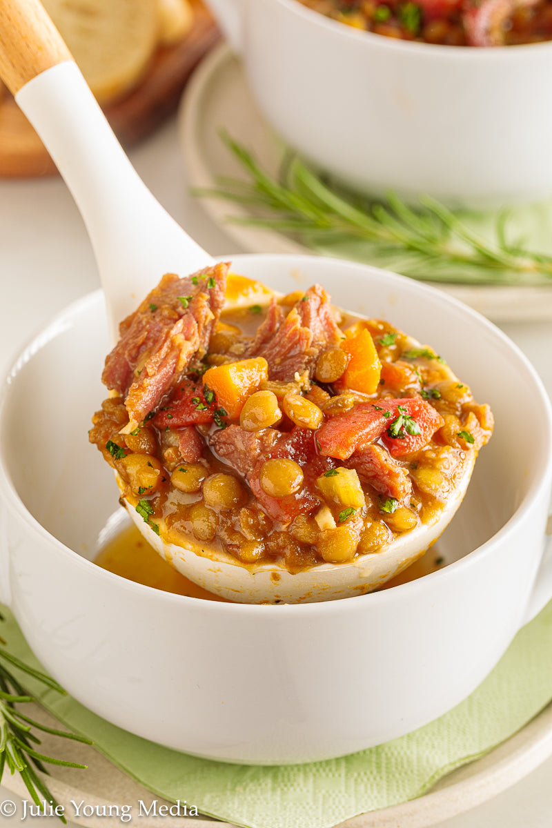 Smoked Ham and Lentil Soup (Instant Pot)