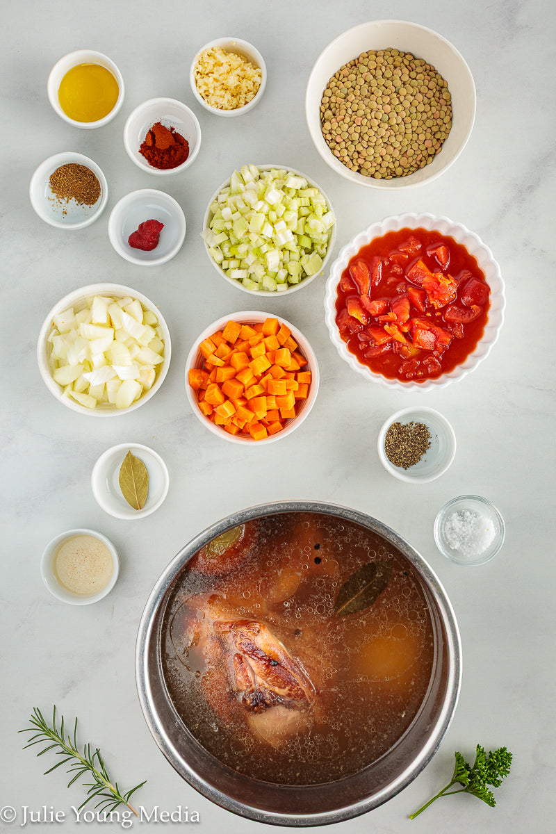 Smoked Ham and Lentil Soup (Instant Pot)