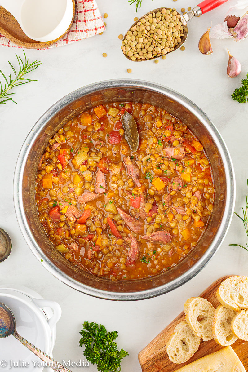 Smoked Ham and Lentil Soup (Instant Pot)