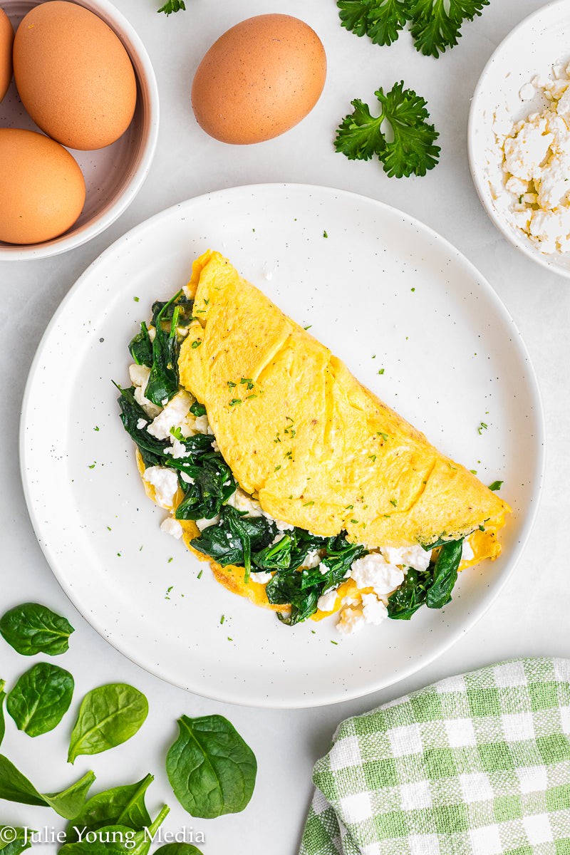 Spinach Feta Omelette