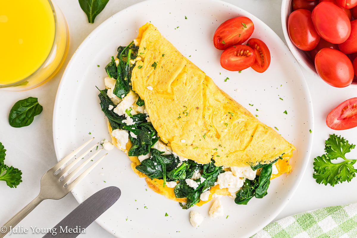 Spinach Feta Omelette