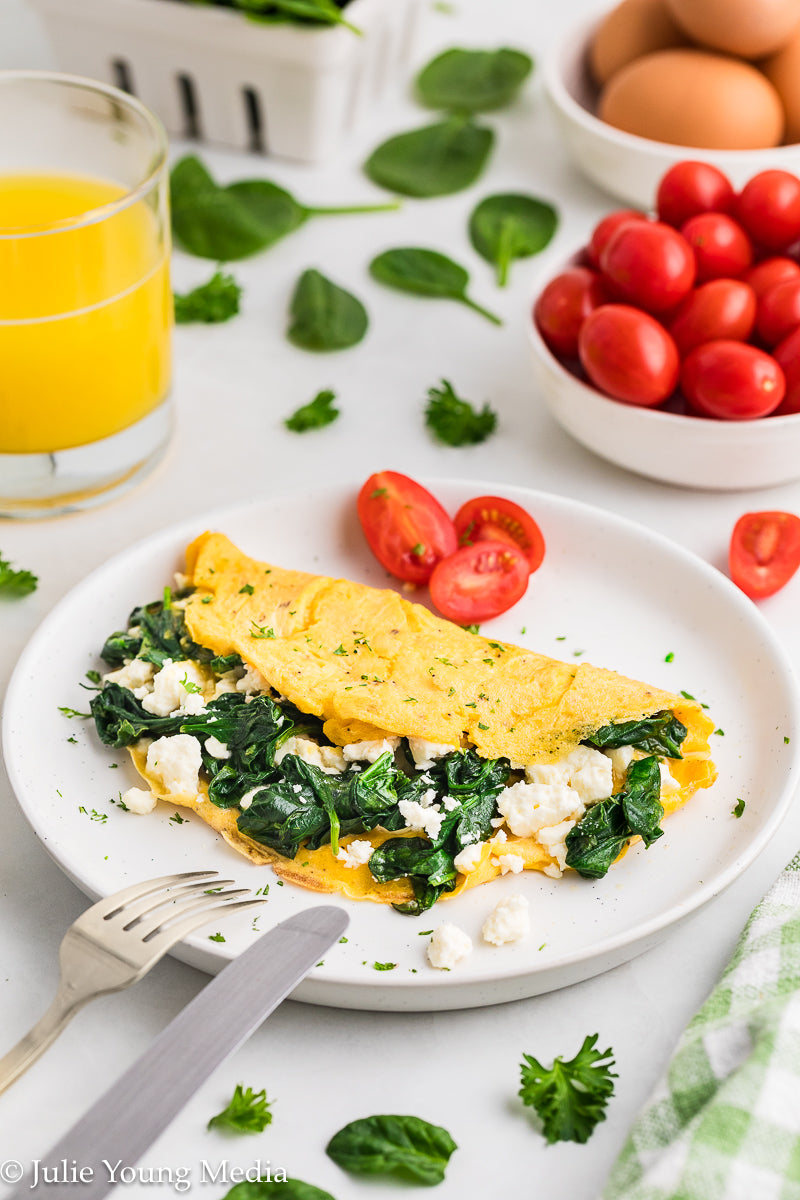 Spinach Feta Omelette