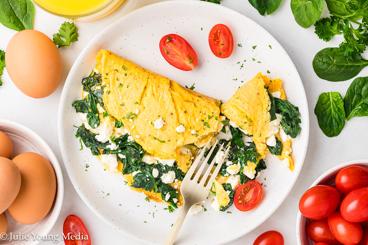 Spinach Feta Omelette