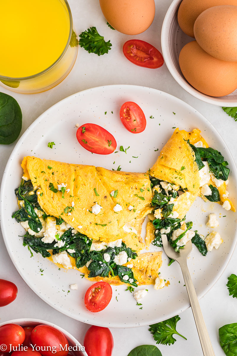 Spinach Feta Omelette