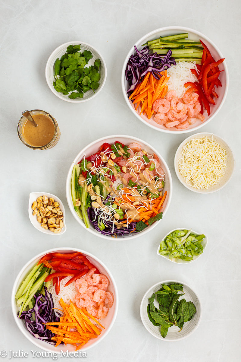Spring Roll in a Bowl (Salad Roll Bowl)