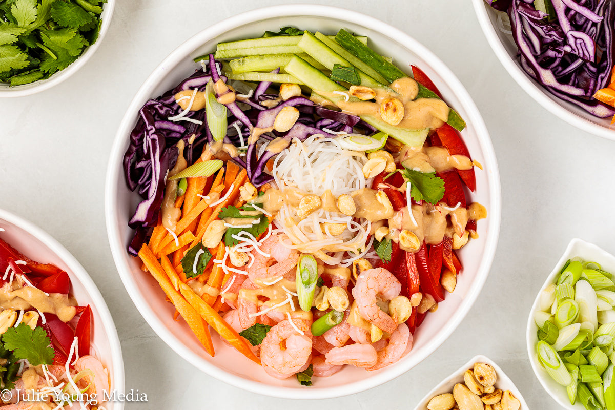 Spring Roll in a Bowl (Salad Roll Bowl)