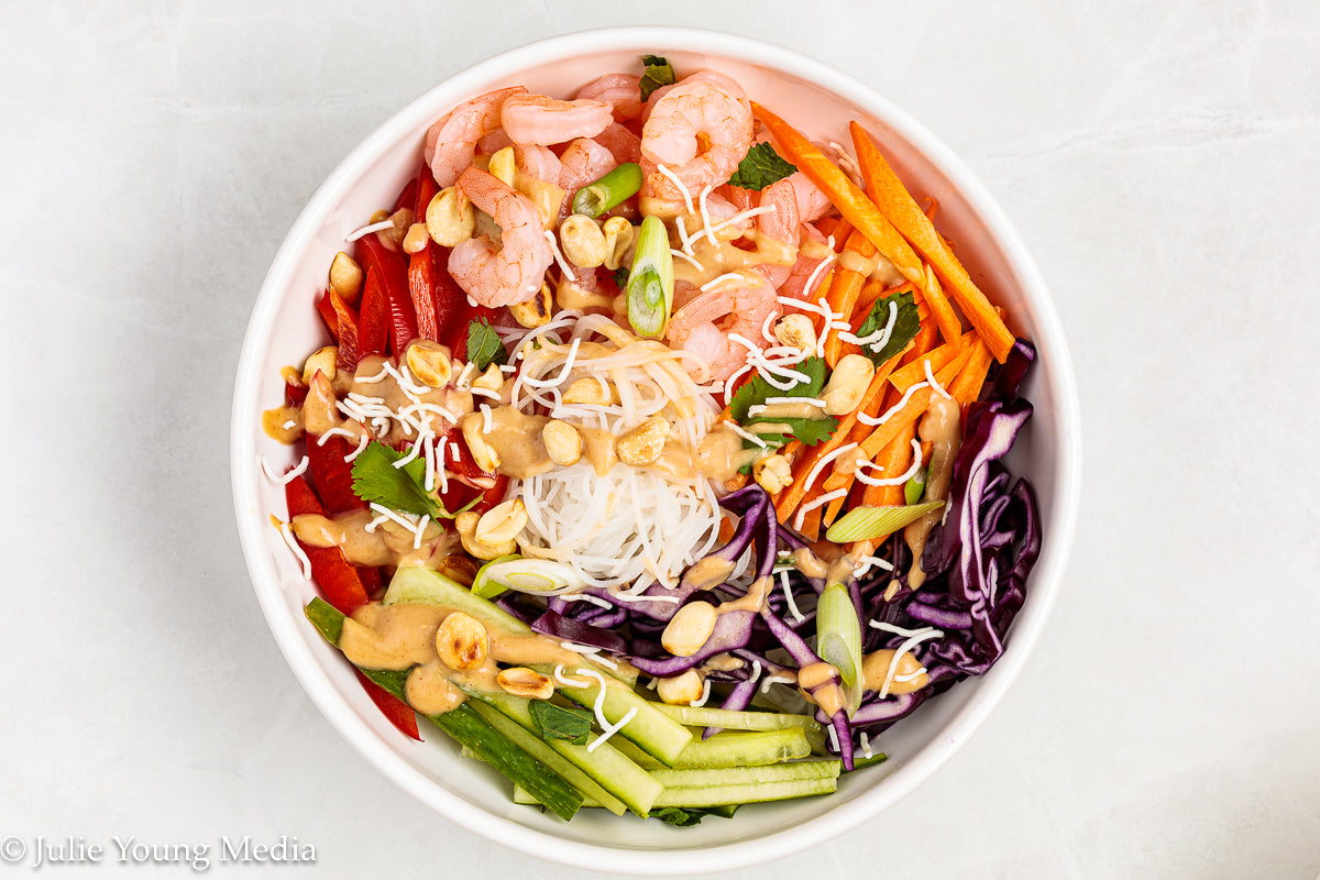 Spring Roll in a Bowl (Salad Roll Bowl)