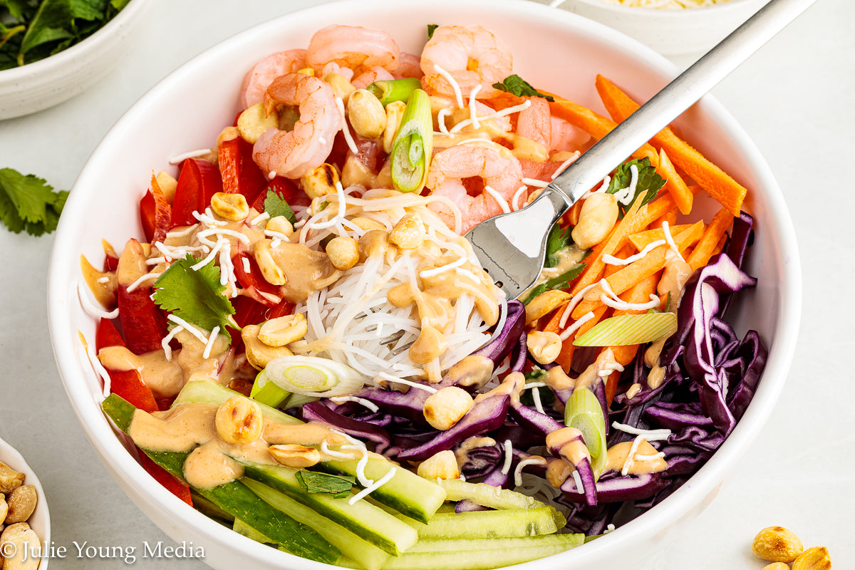 Spring Roll in a Bowl (Salad Roll Bowl)