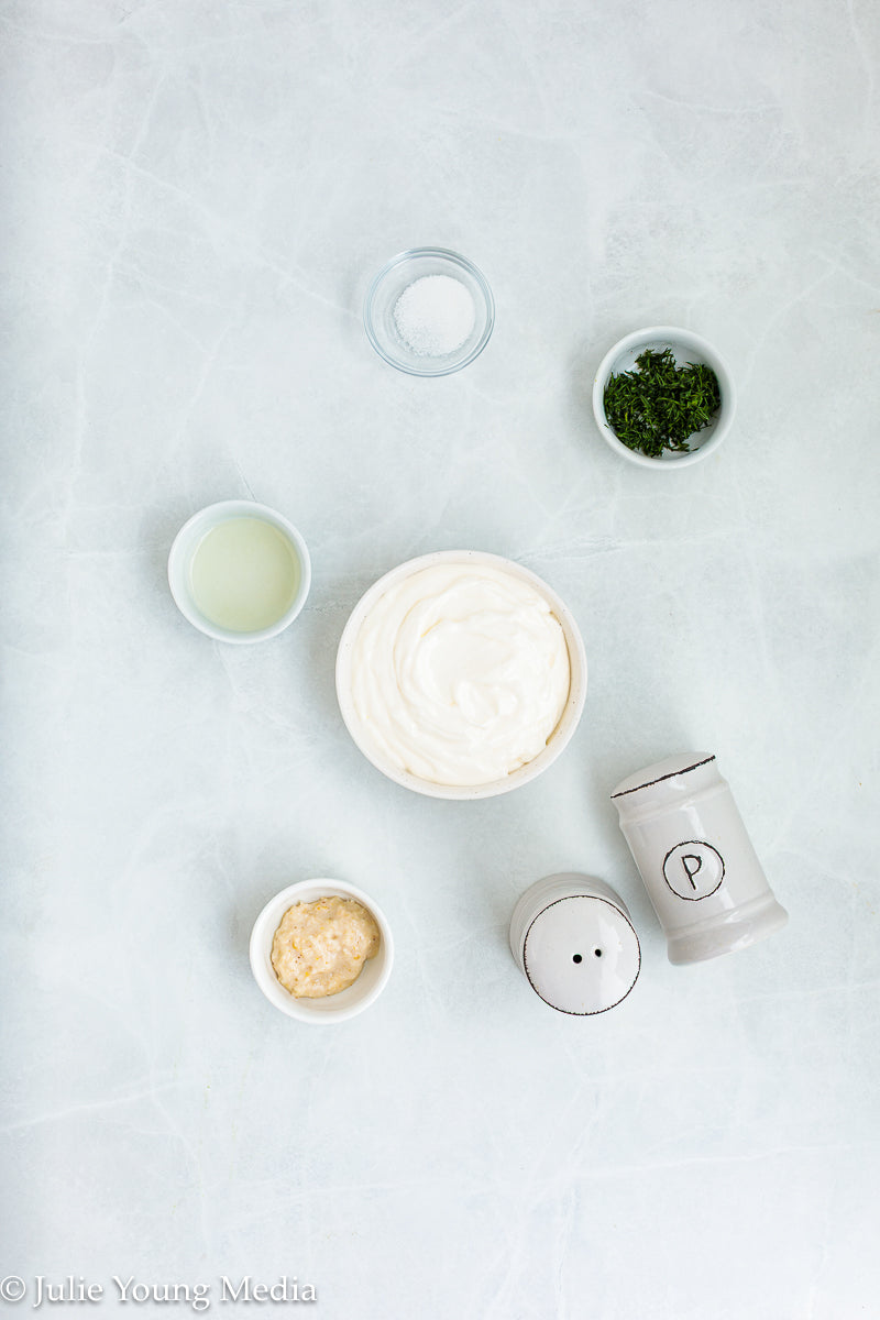 Baked Steelhead Trout with Horseradish and Dill Sour Cream Sauce