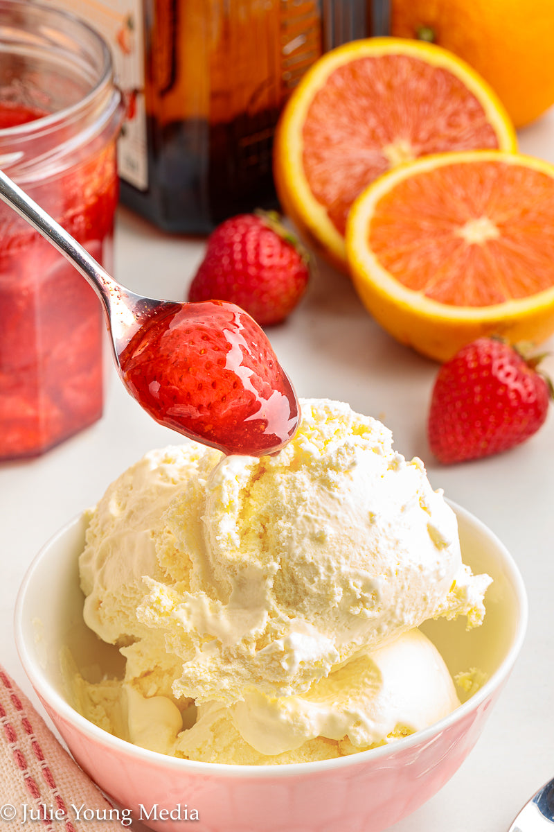 Strawberry Compote with Cointreau Orange Liqueur