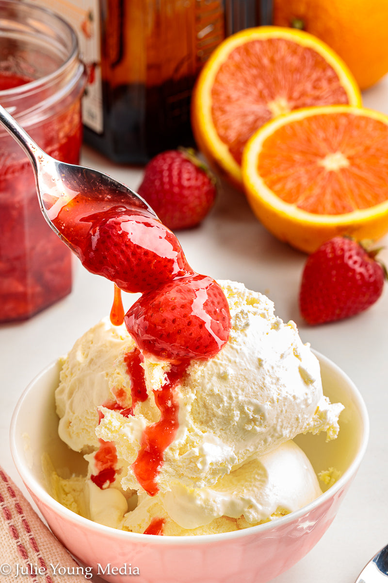 Strawberry Compote with Cointreau Orange Liqueur
