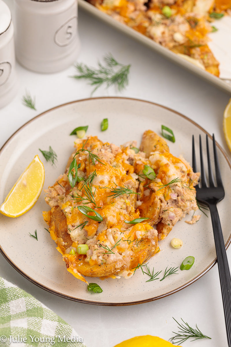 Tuna Melt Potato Wedges