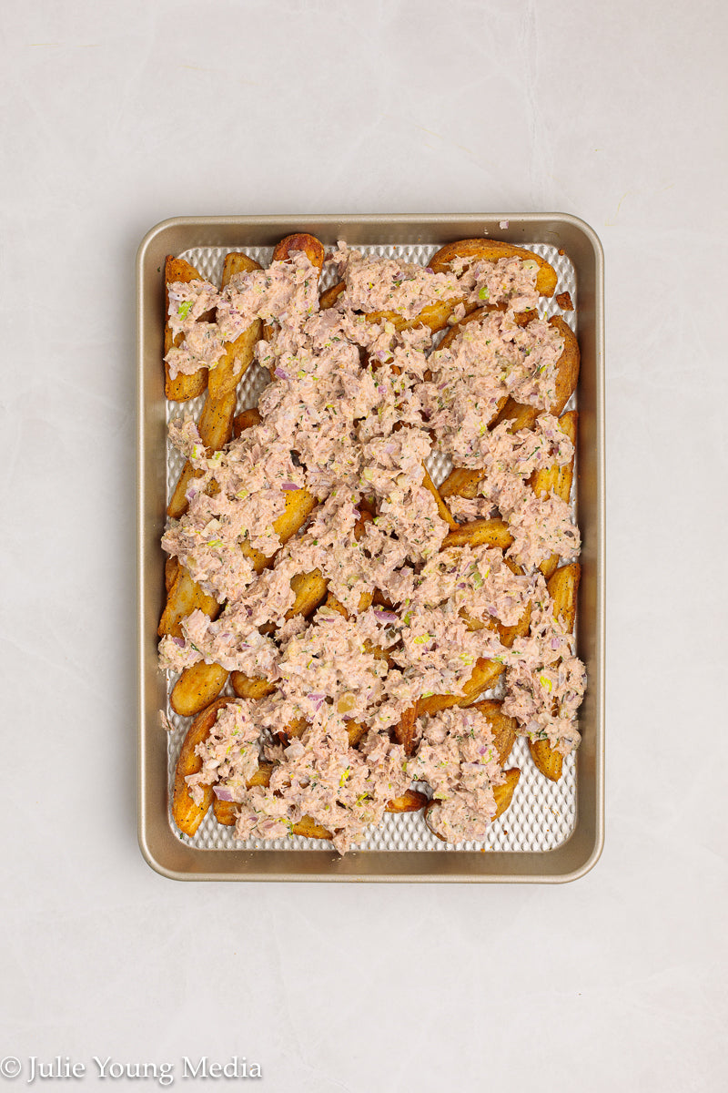 Tuna Melt Potato Wedges