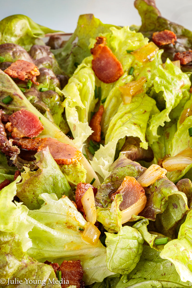 Wilted Lettuce Salad with Hot Bacon Dressing ("Killed Lettuce")