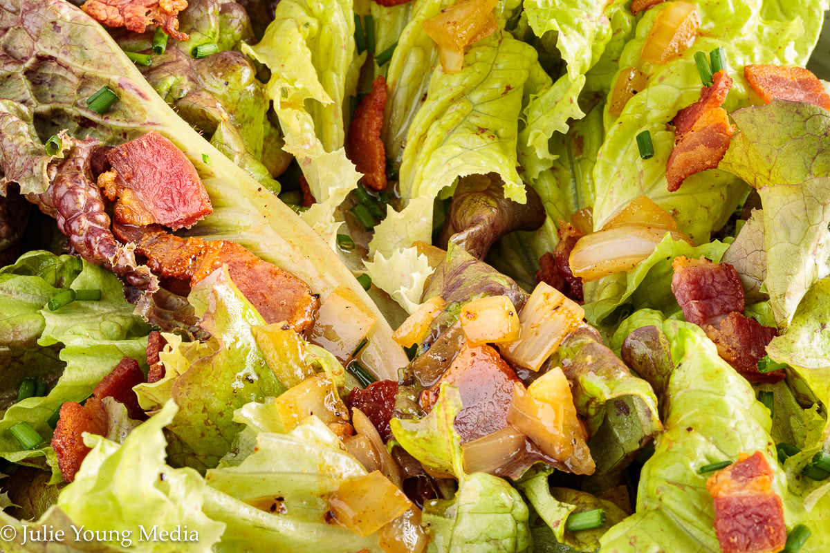 Wilted Lettuce Salad with Hot Bacon Dressing ("Killed Lettuce")