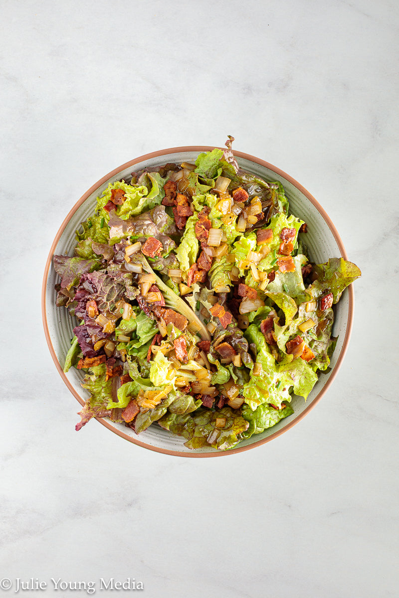 Wilted Lettuce Salad with Hot Bacon Dressing ("Killed Lettuce")