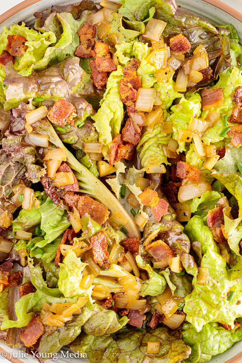 Wilted Lettuce Salad with Hot Bacon Dressing ("Killed Lettuce")
