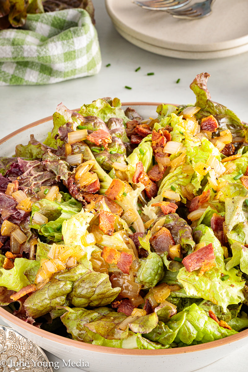 Wilted Lettuce Salad with Hot Bacon Dressing ("Killed Lettuce")