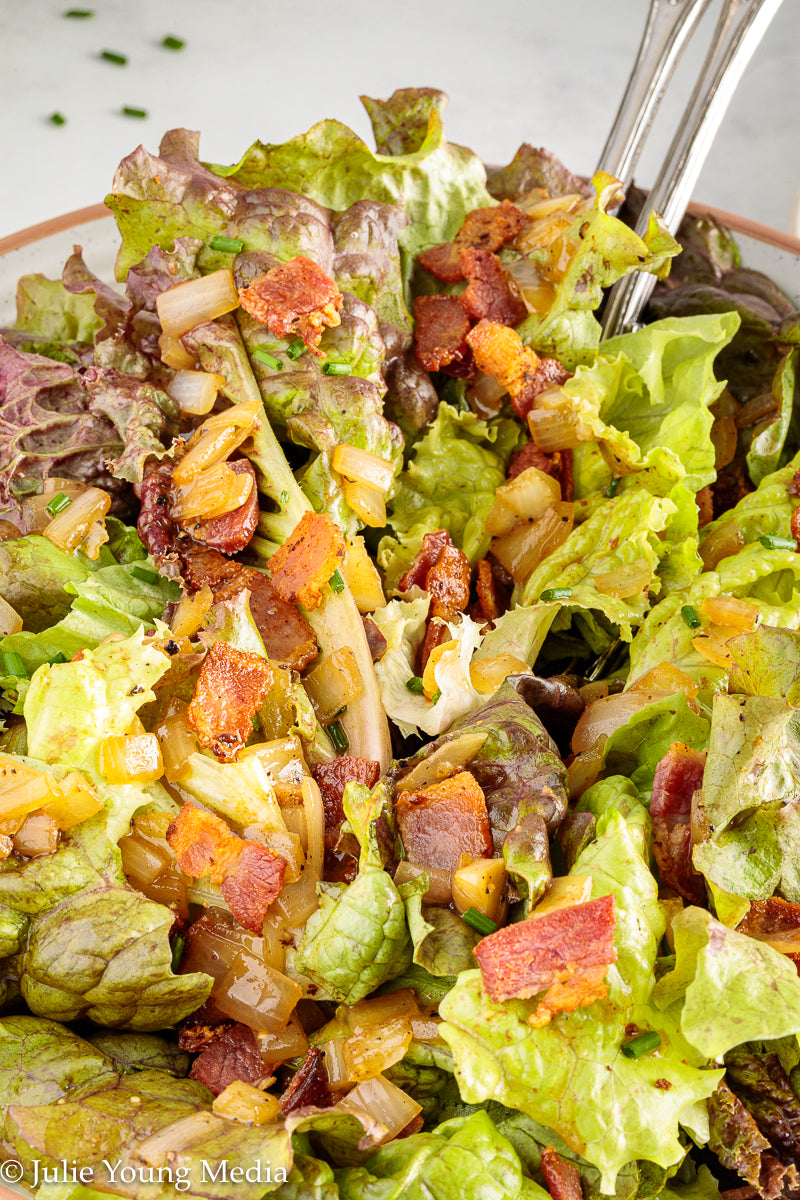 Wilted Lettuce Salad with Hot Bacon Dressing ("Killed Lettuce")