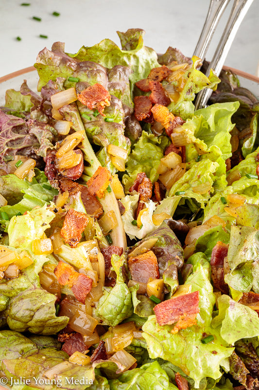 Wilted Lettuce Salad with Hot Bacon Dressing ("Killed Lettuce")