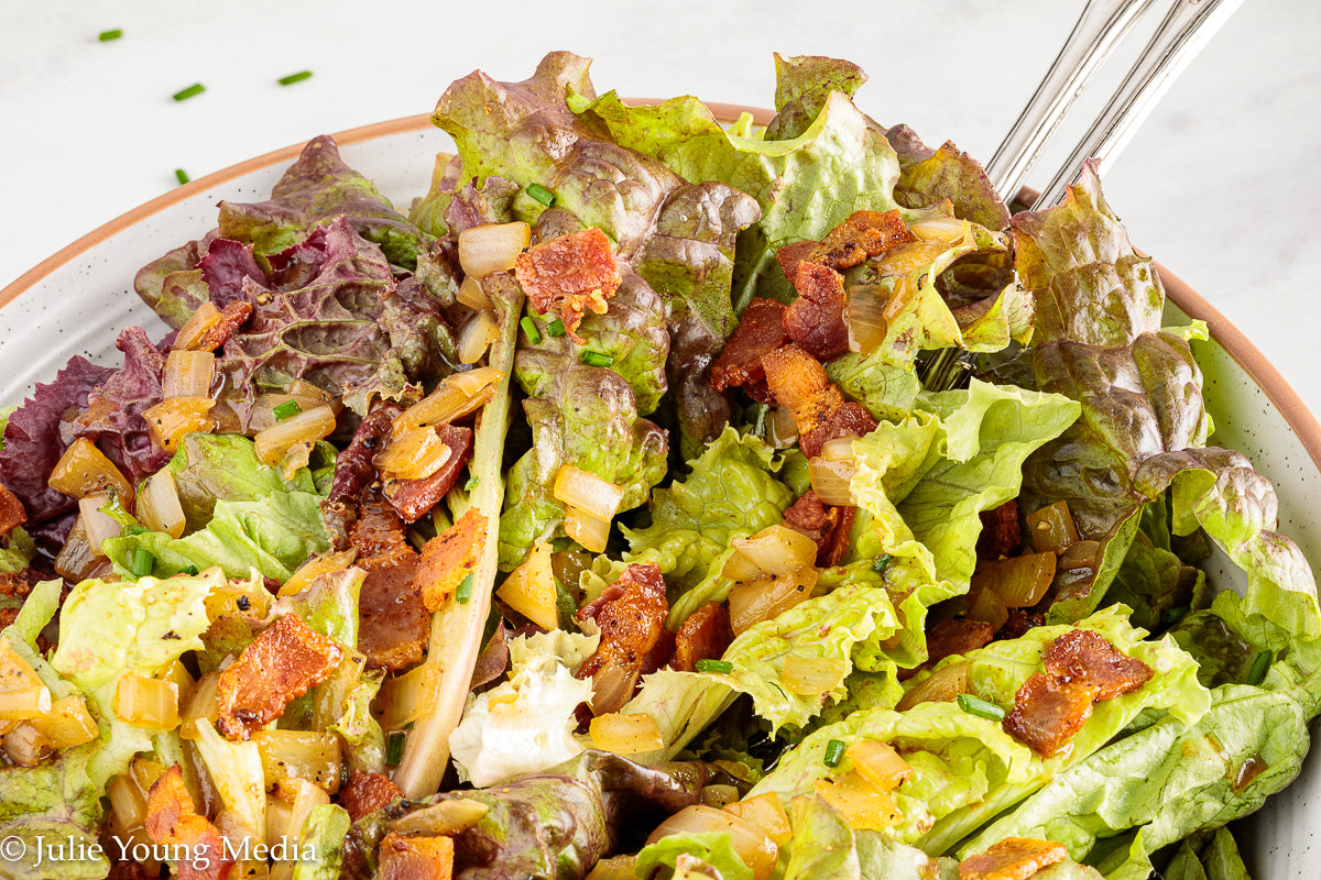 Wilted Lettuce Salad with Hot Bacon Dressing ("Killed Lettuce")