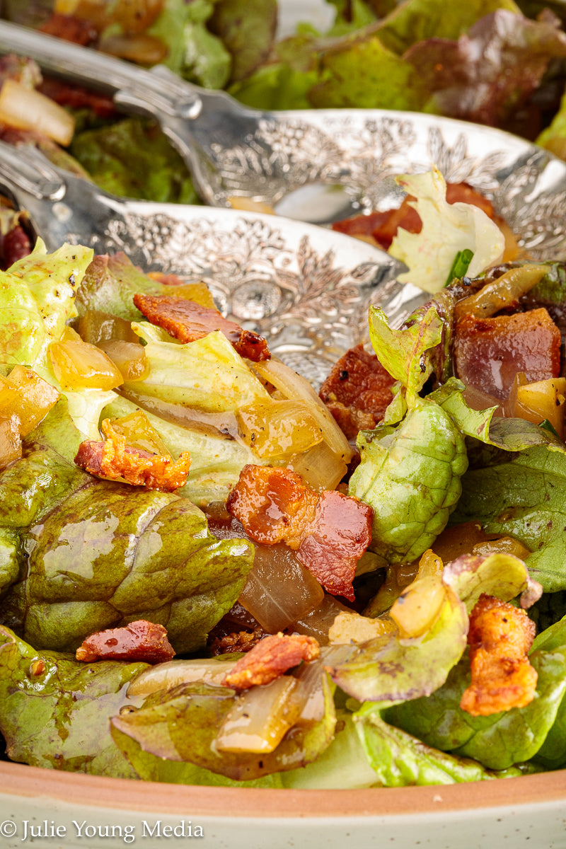 Wilted Lettuce Salad with Hot Bacon Dressing ("Killed Lettuce")