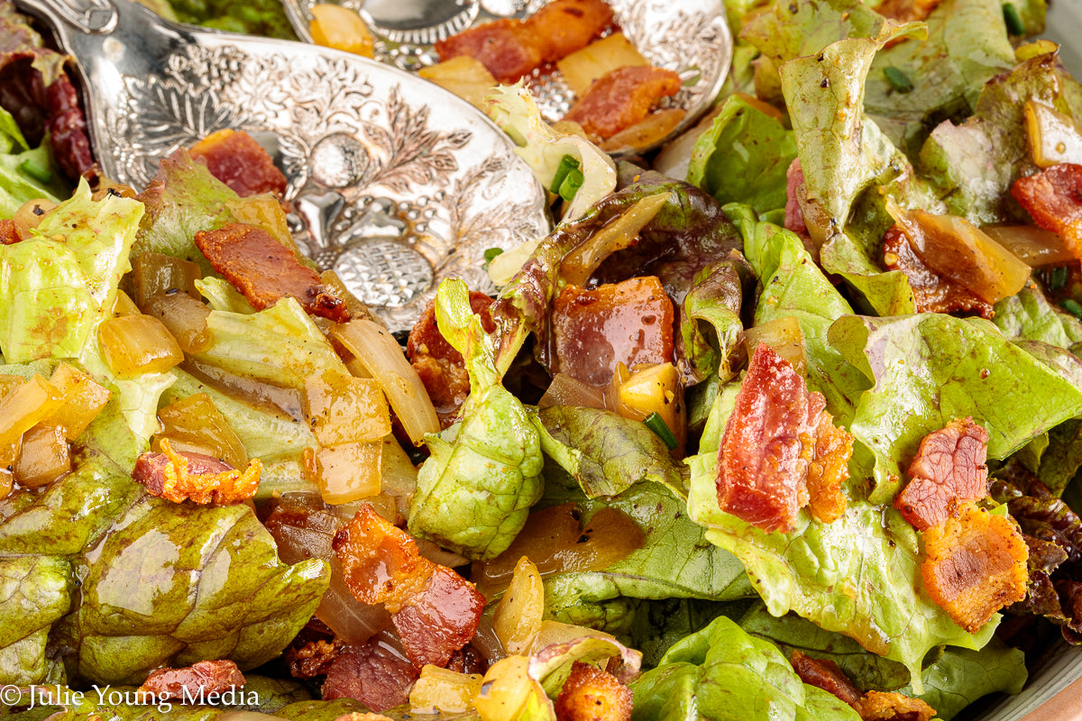 Wilted Lettuce Salad with Hot Bacon Dressing ("Killed Lettuce")