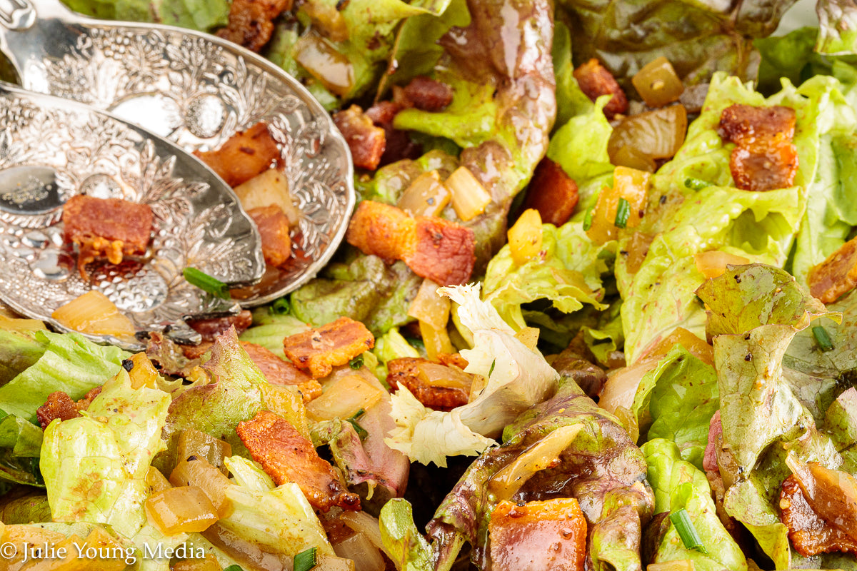 Wilted Lettuce Salad with Hot Bacon Dressing ("Killed Lettuce")