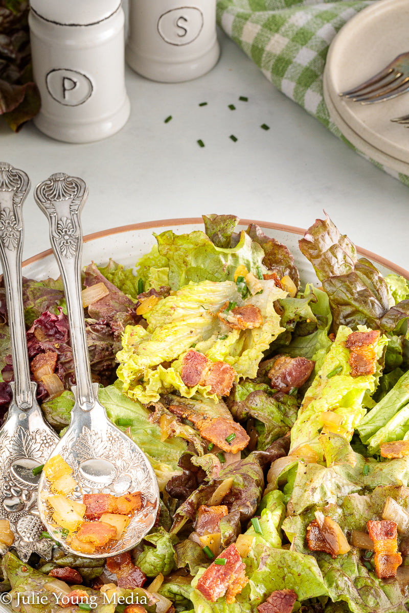 Wilted Lettuce Salad with Hot Bacon Dressing ("Killed Lettuce")
