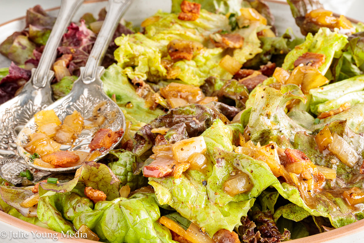 Wilted Lettuce Salad with Hot Bacon Dressing ("Killed Lettuce")