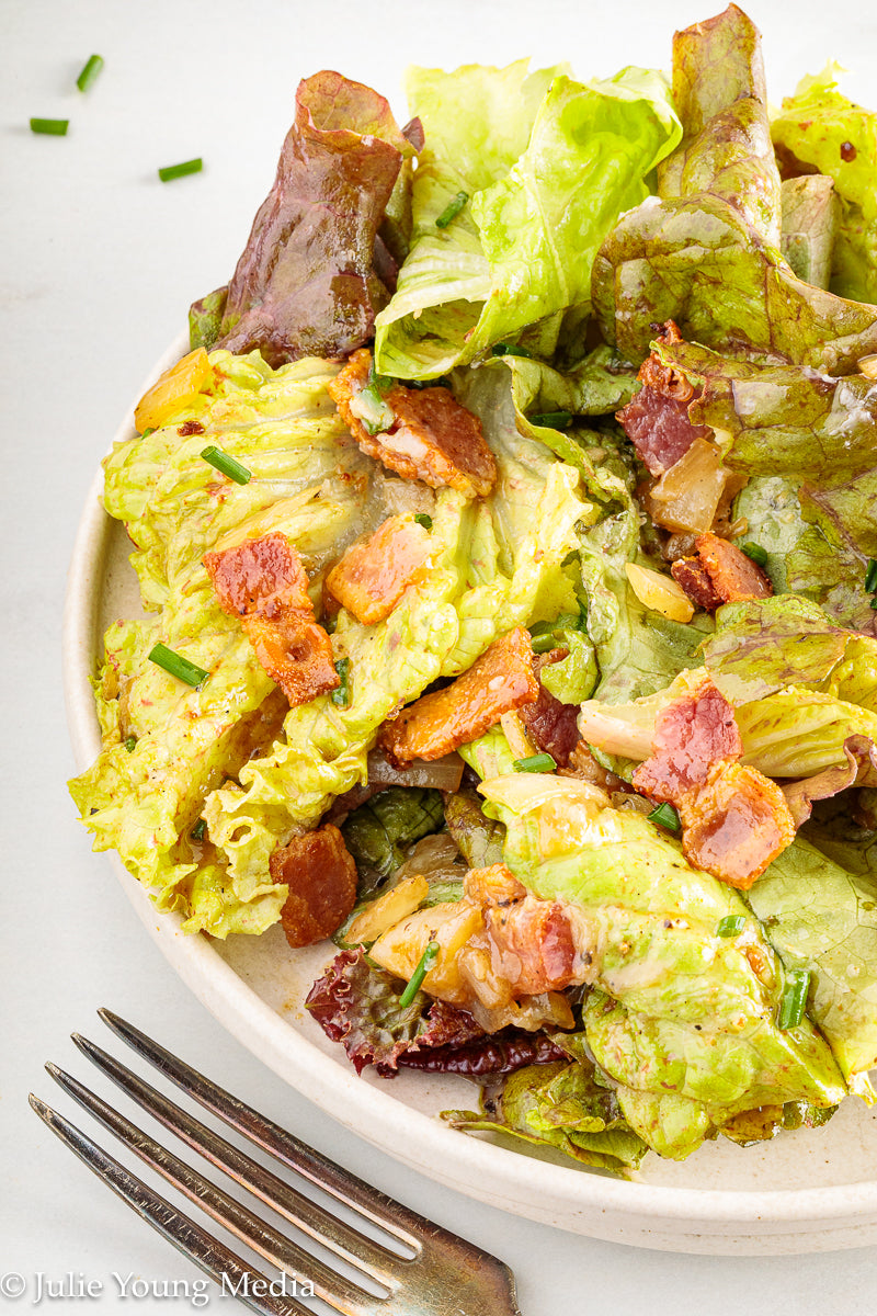 Wilted Lettuce Salad with Hot Bacon Dressing ("Killed Lettuce")