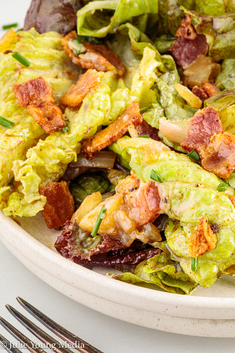Wilted Lettuce Salad with Hot Bacon Dressing ("Killed Lettuce")
