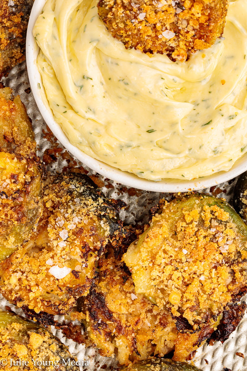 Crispy Smashed Parmesan Brussels Sprouts