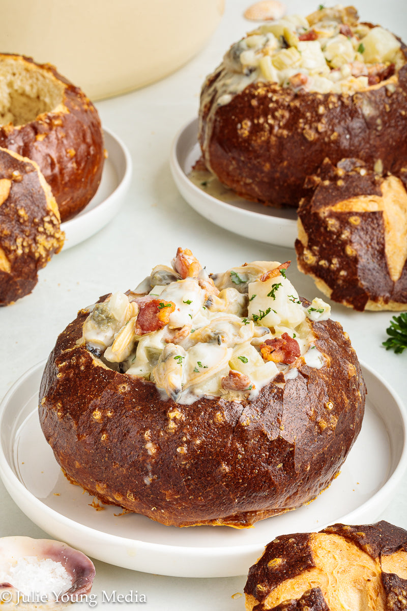 Pretzel Bread Bowls